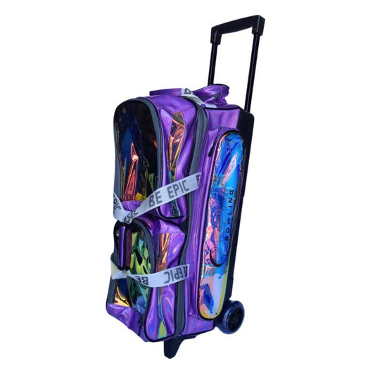 3 Ball Triple Luminous Violet Holo Bowling Bag | Bowlersmart