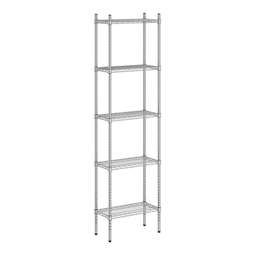 12 X 24 X 86 Nsf Chrome Wire 5-Shelf Kit