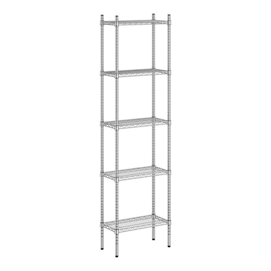 12 X 24 X 86 Nsf Chrome Wire 5-Shelf Kit