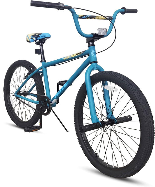 26 Inch Bmx Bike With 2 Steel Frame Blue For Beginner Riders