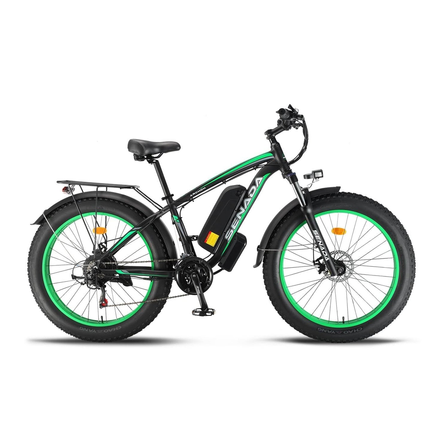 1000w Off Road Electric Fat Tire Ebike Archon For Sale Black Green / Delivered Within 3-7 Business Days