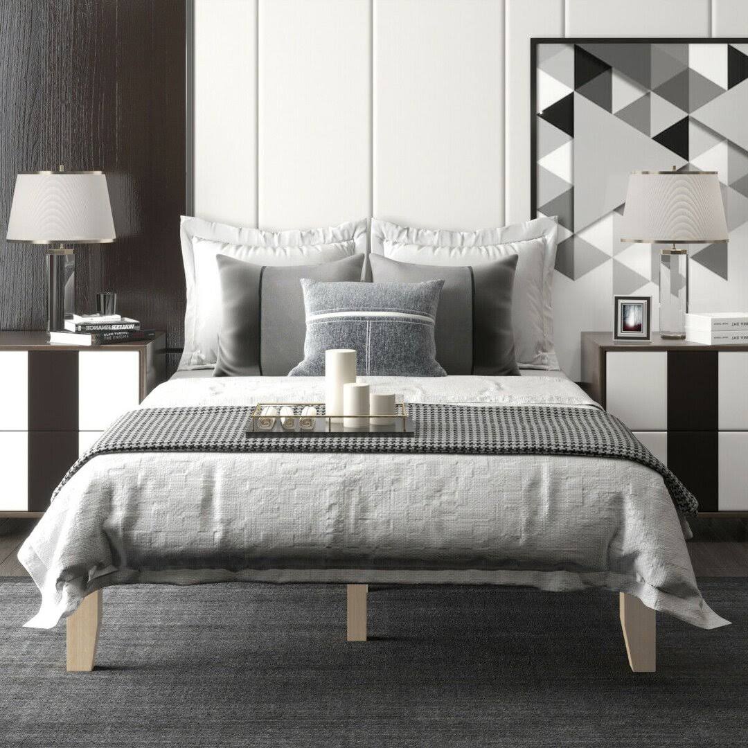 14 Platform Bed White Noise