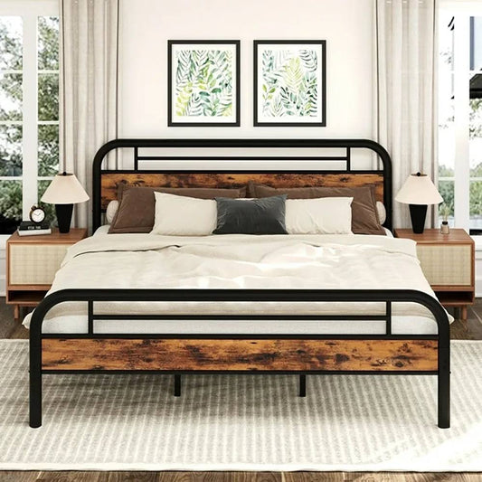 17 Stories King Bed Frame And Headboard Platform Bed Frame King With Strong Support