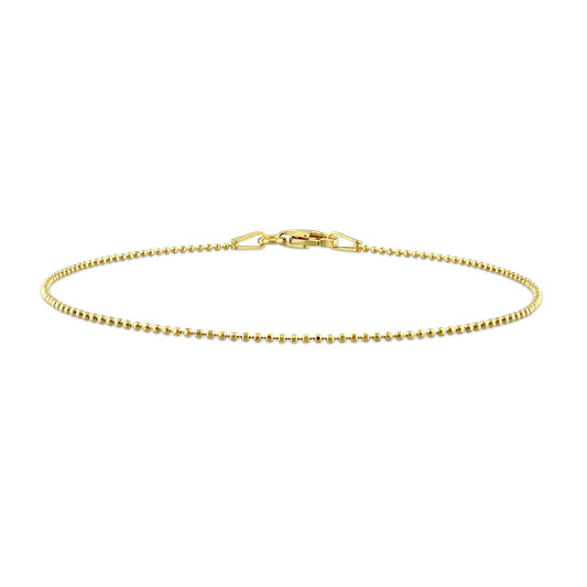 1.0mm Bead Chain Bracelet In Sterling