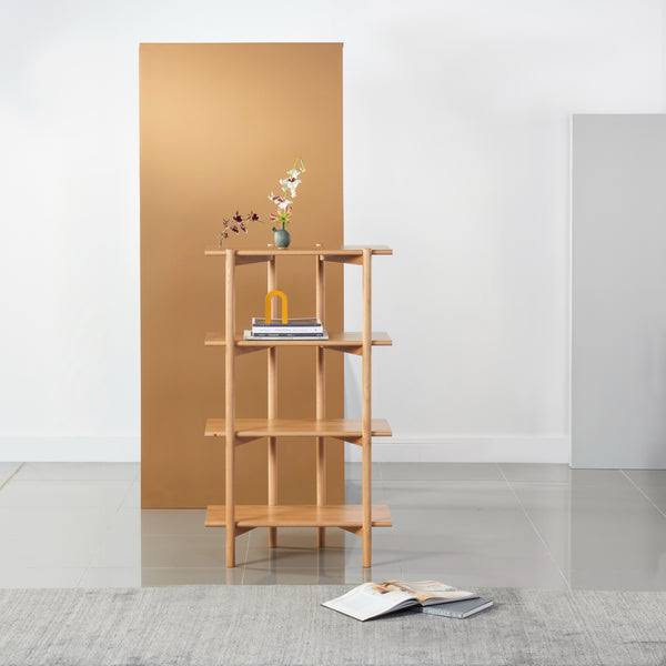 20% - Olivia Solid American Oak Modular Shelving - Single Width - 2 Shelves - Icon By Design - Scandinavian, Mid-Century & Danish Furniture