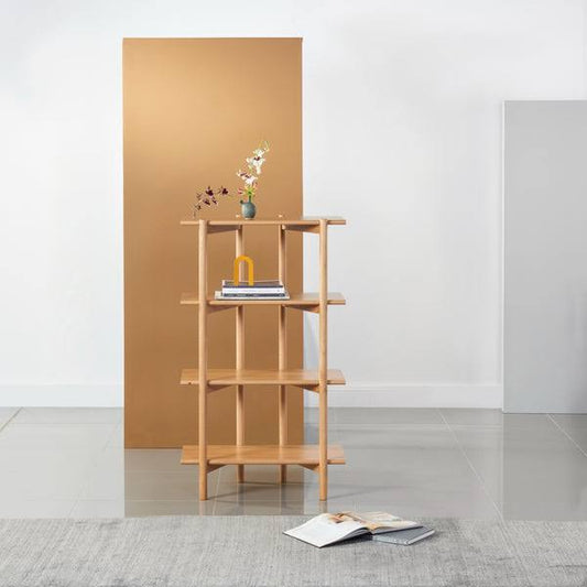 20% - Olivia Solid American Oak Modular Shelving - Single Width - 2 Shelves - Icon By Design - Scandinavian, Mid-Century & Danish Furniture