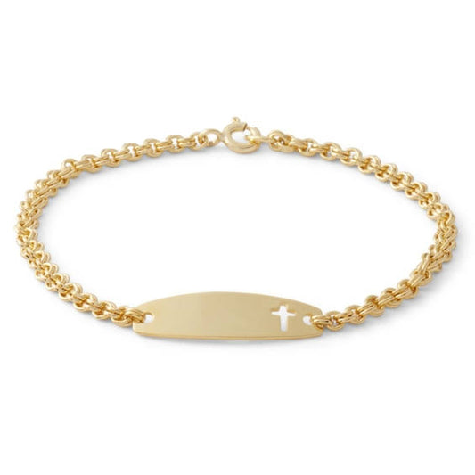 14k Gold Fill Cross Id Bracelet