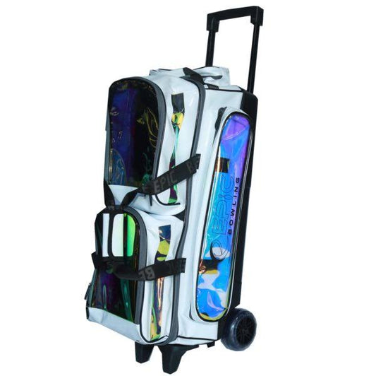 3 Ball Triple Luminous White Bowling Bag | Bowlersmart