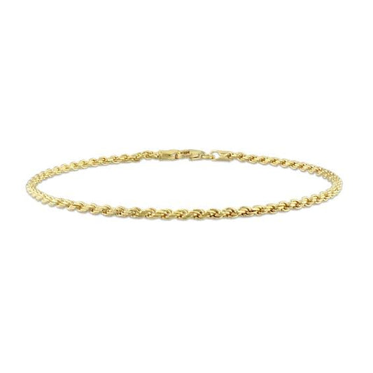 2.2mm Rope Chain Bracelet In Sterling