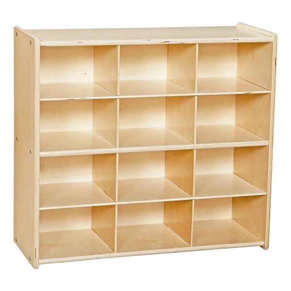 12-Tray Wooden Storage Unit