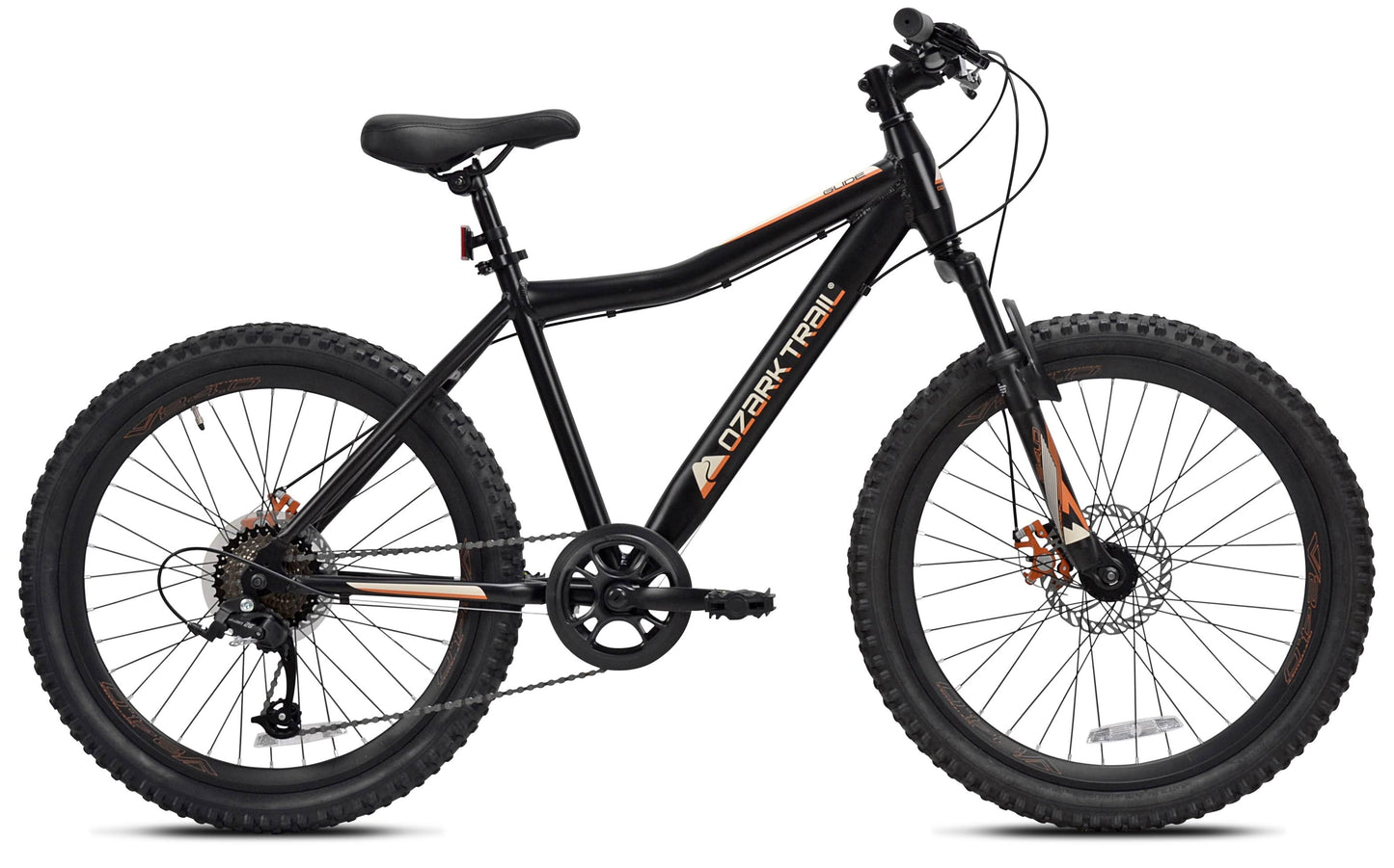 24 Inch Glide Mountain Bike, 8 Speed, Black, Teen, Unisex