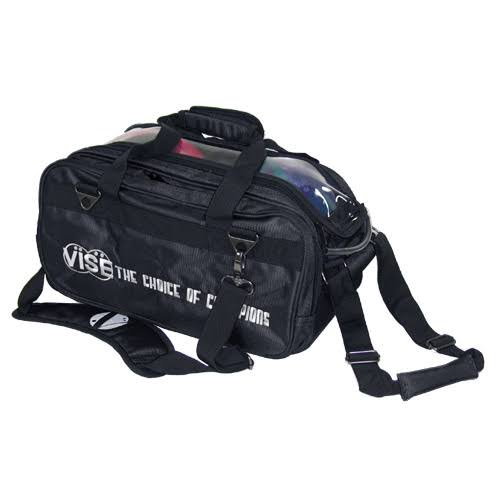 2 Ball Clear Top Tote Roller Black Bowling Bag | Bowling.Com