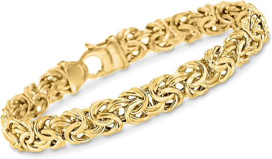 14kt Yellow Gold Byzantine Bracelet Womens