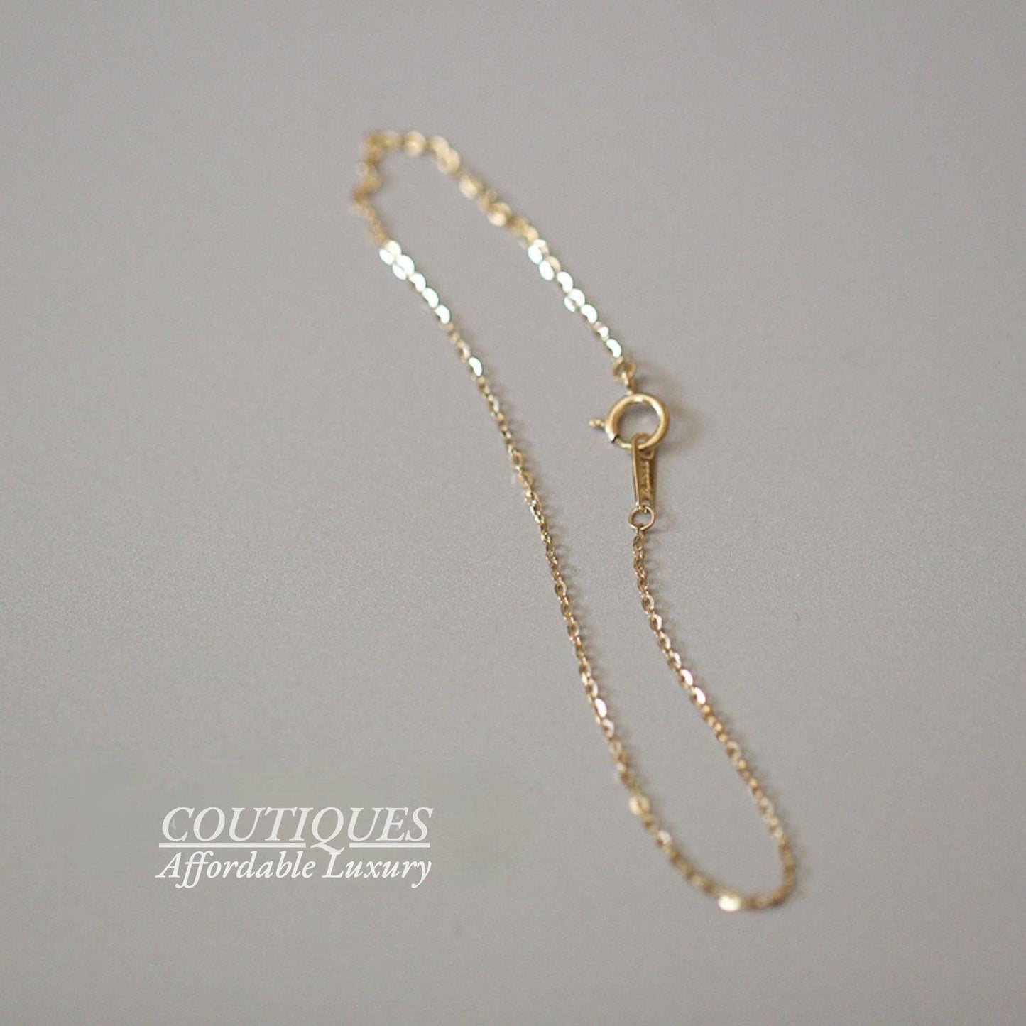 14k Gold Dainty Simple Bracelet 14k Real Gold Hand Chain